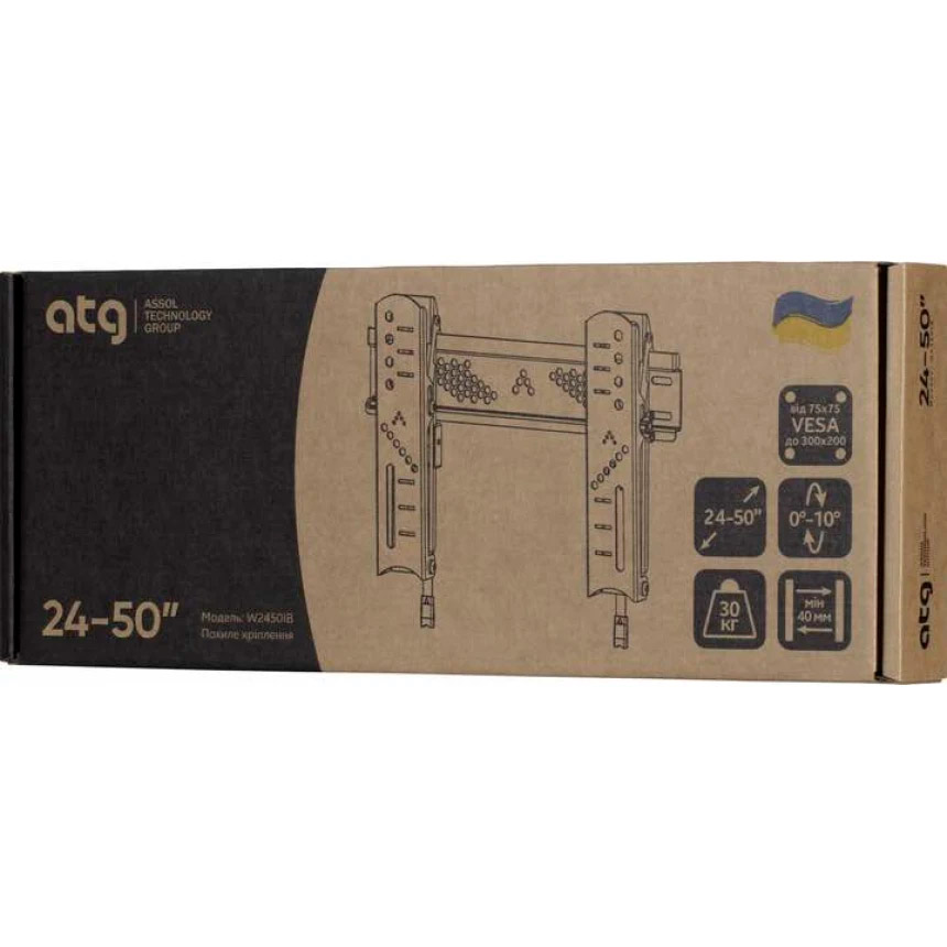 Кріплення настінне для ТВ ATG W2450IB 24"-50" Black