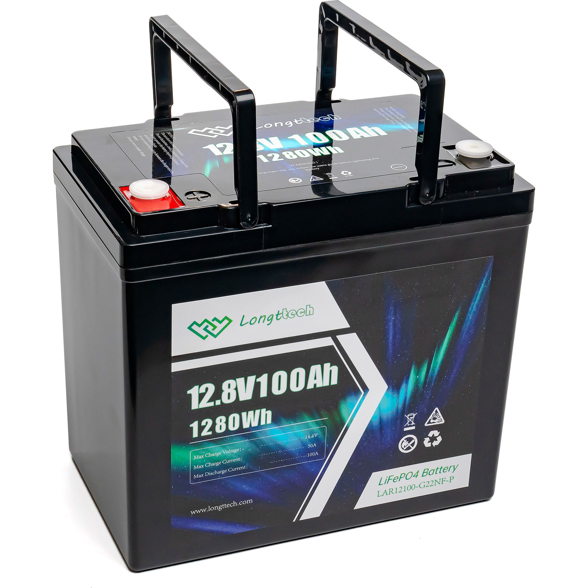 Аккумуляторная батарея LONGTTECH LiFePO4 LAR12100-G22NF-P (12.8В, 100Ач)