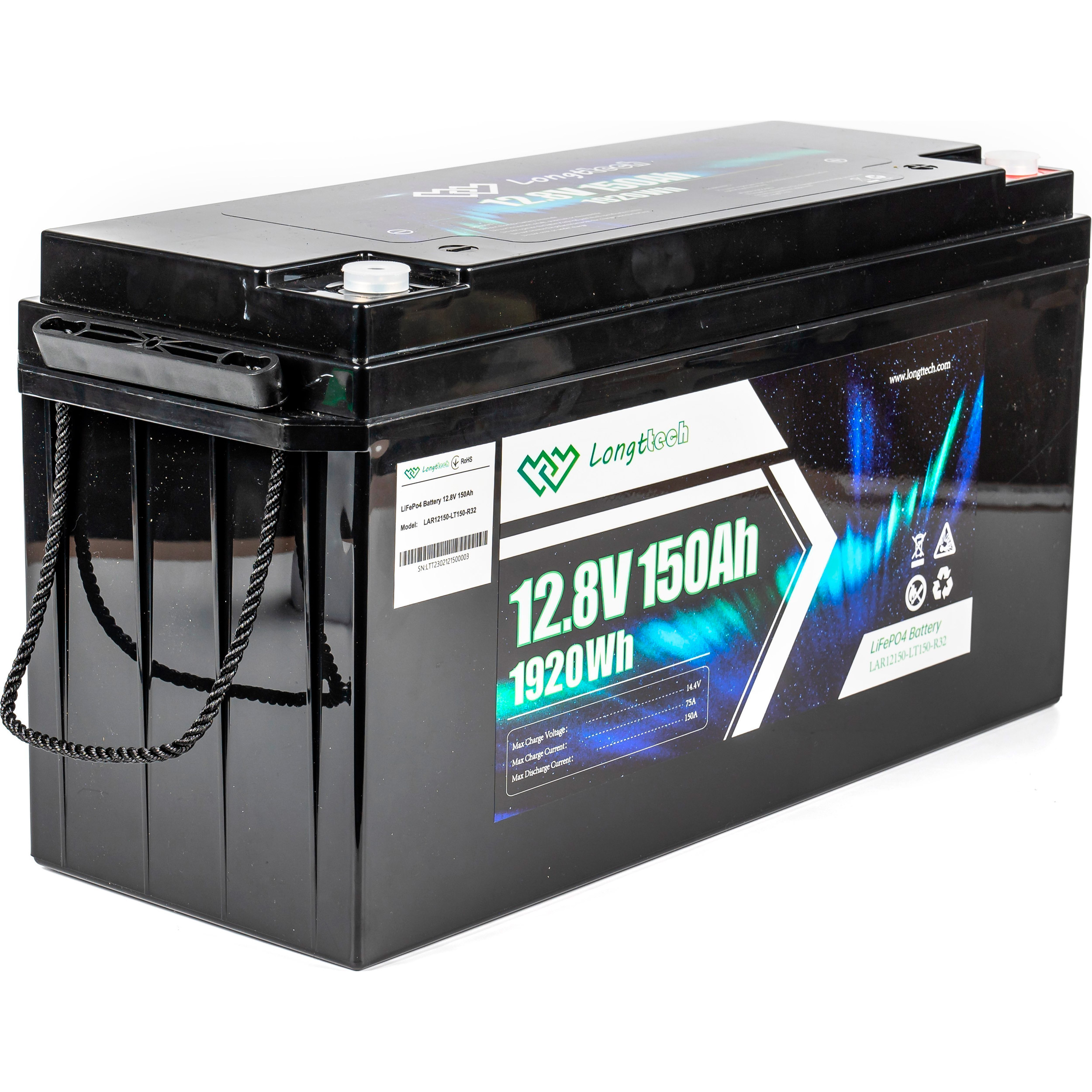 Аккумуляторная батарея LONGTTECH LiFePO4 LAR12150-LT150-R32 (12.8В, 150Ач)