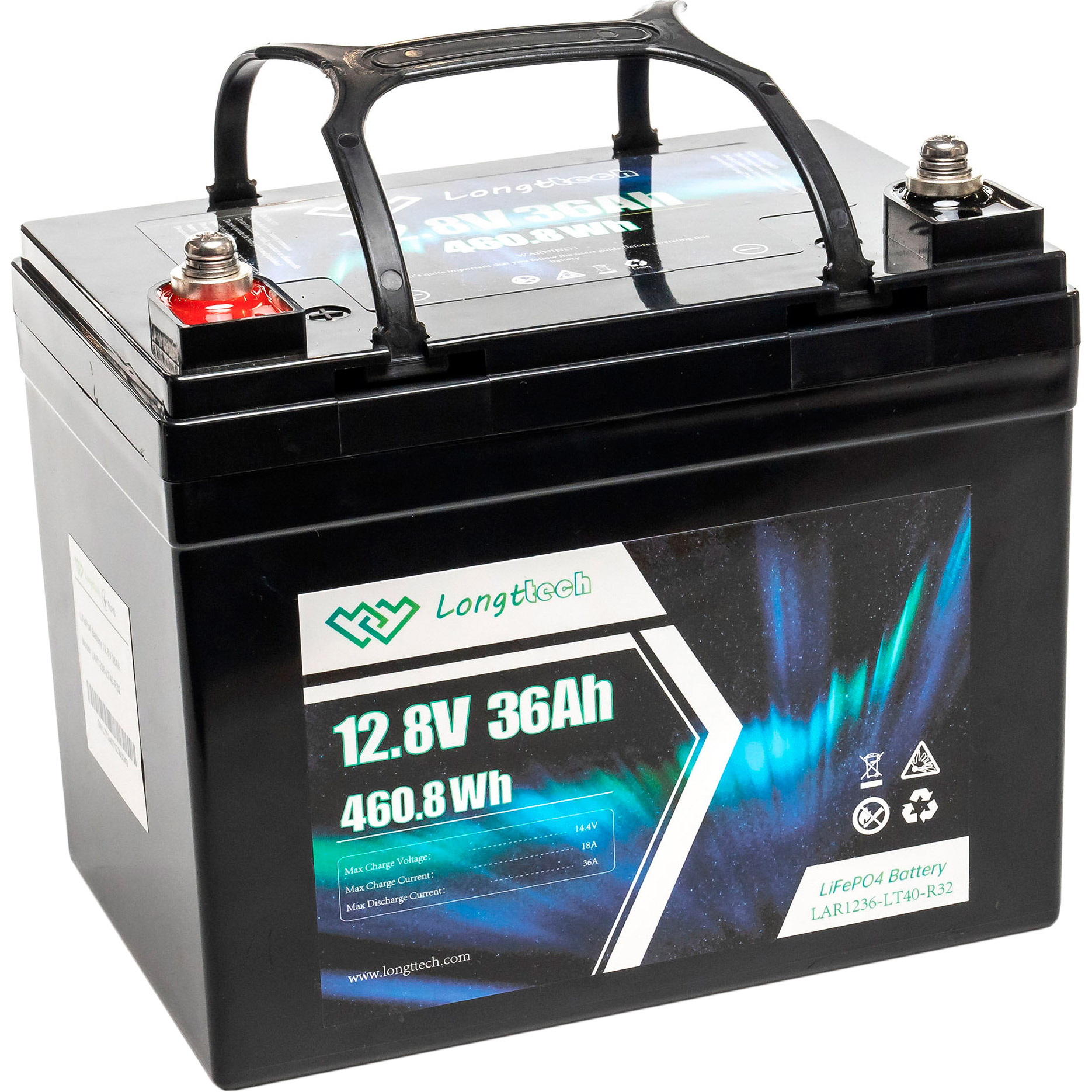 Акумуляторна батарея LONGTTECH LiFePO4 LAR1236-LT40-R32 (12.8В, 36Агод)
