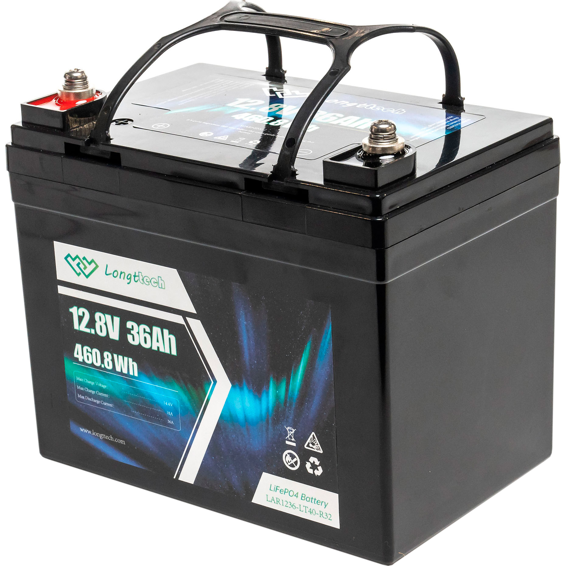 Акумуляторна батарея LONGTTECH LiFePO4 LAR1236-LT40-R32 (12.8В, 36Агод)