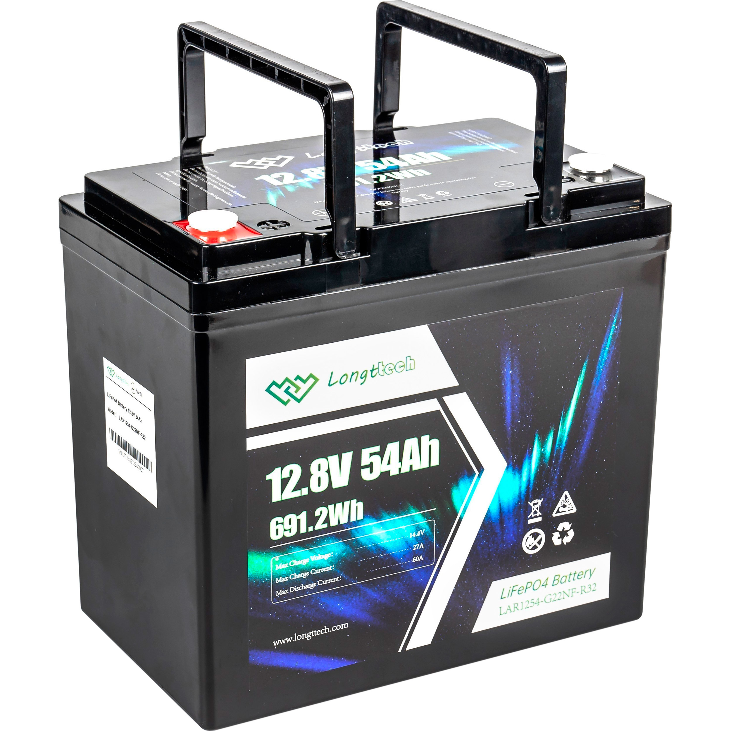 Аккумуляторная батарея LONGTTECH LiFePO4 LAR1254-G22NF-R32 (12.8В, 54Ач)
