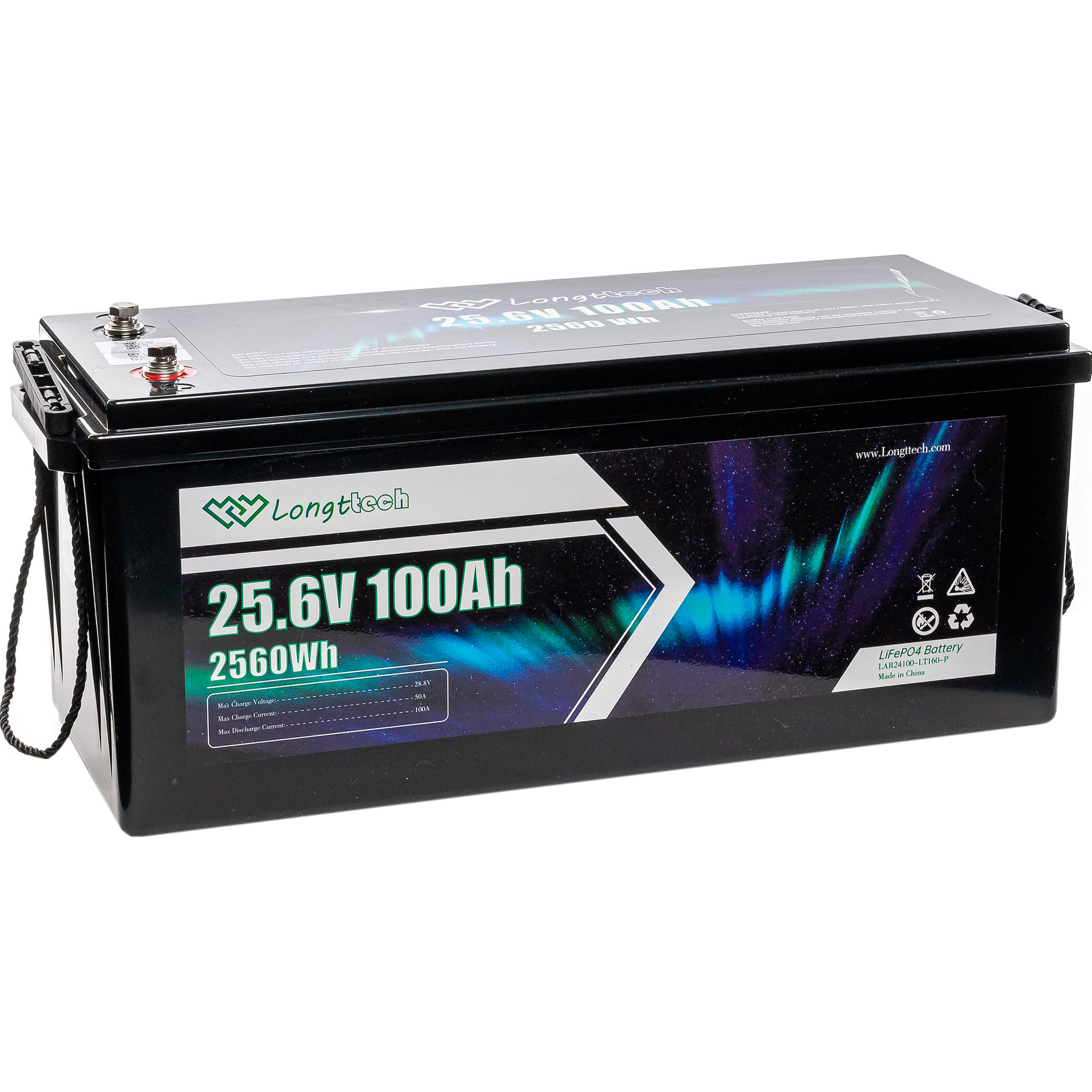 Акумуляторна батарея LONGTTECH LiFePO4 LAR24100-LT160-P (25.6В, 100Агод)