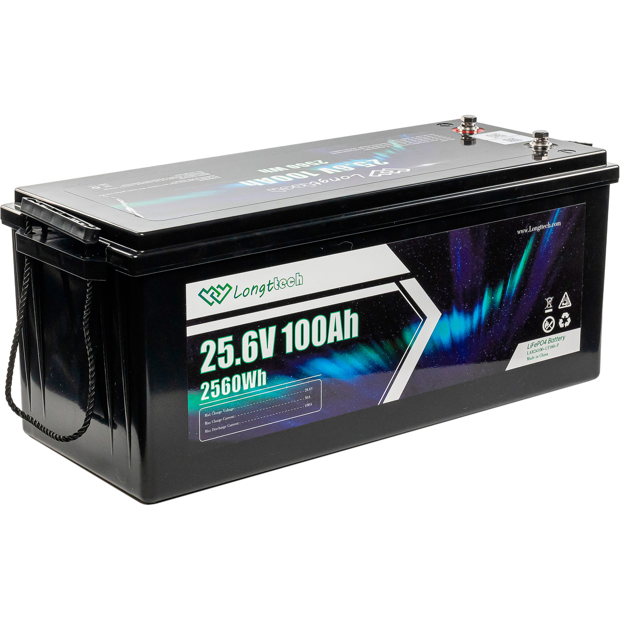 Акумуляторна батарея LONGTTECH LiFePO4 LAR24100-LT160-P (25.6В, 100Агод)