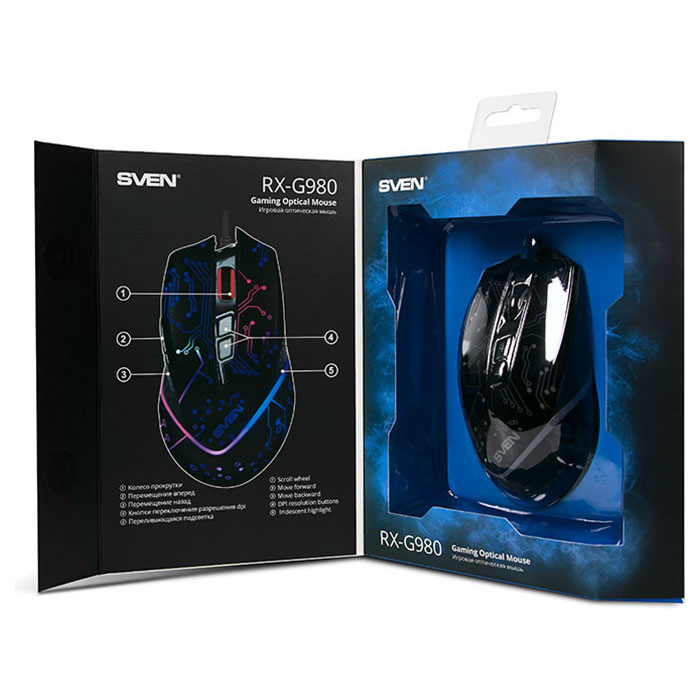 Миша ігрова SVEN RX-G980 Black (00530081)
