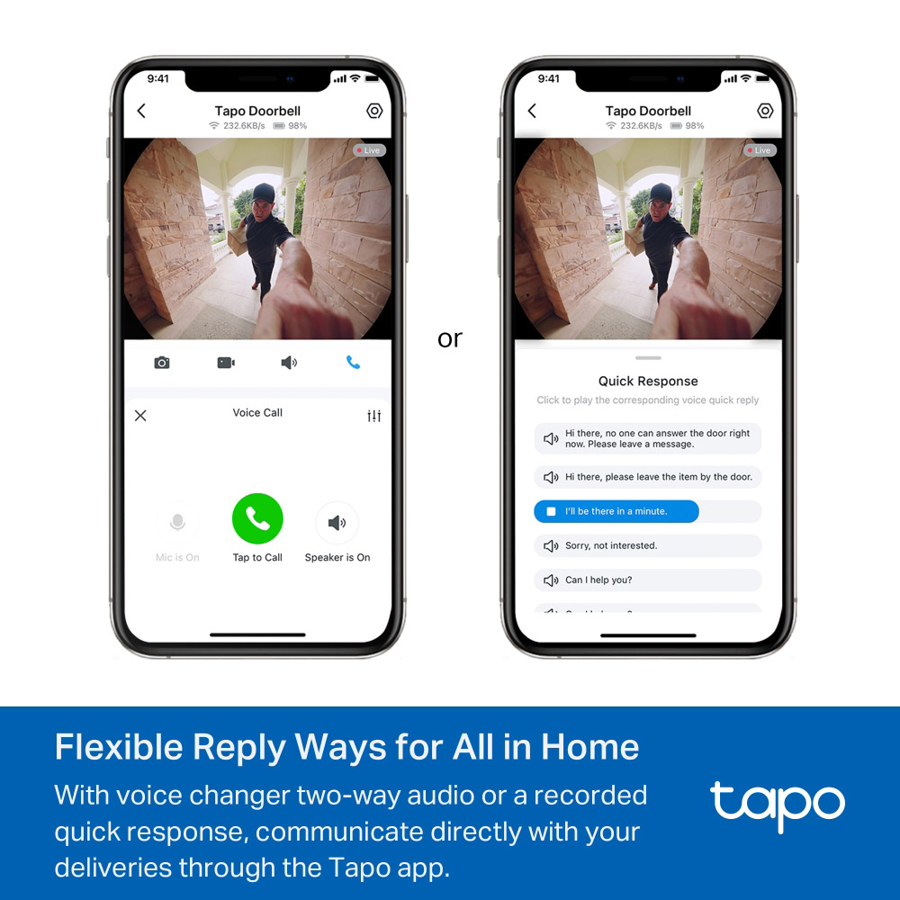 Wi-Fi відеодзвінок TP-LINK TAPO D235