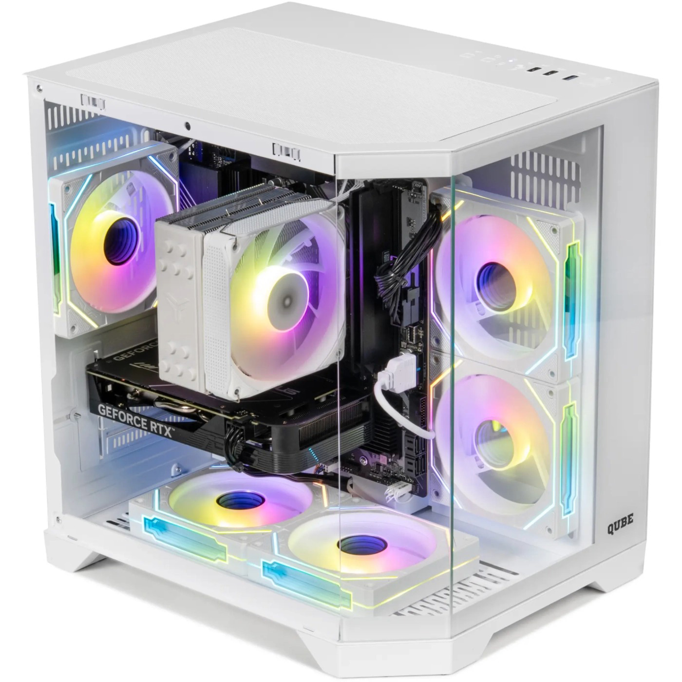 Корпус QUBE Crystal ARGB White (CRYSTAL_GWNU3)
