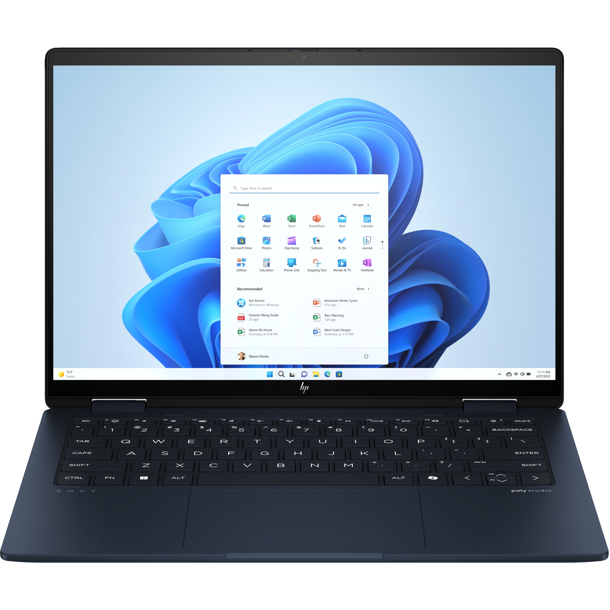 Ноутбук HP Envy x360 14-fc0027ua Atmospheric Blue (B9PC9EA)