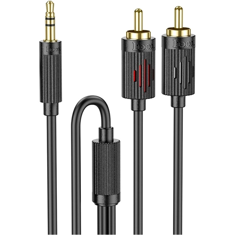 Кабель HOCO UPA28 3.5 Duble Ltus RCA Adio Cable mini-jack 3.5 mm (M) - 2RCA (M) 1.5м Black