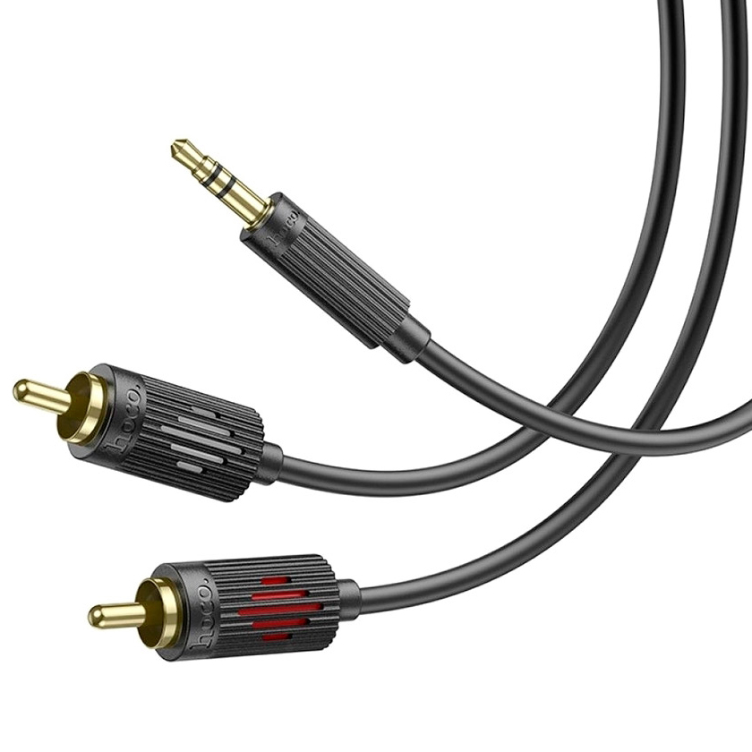 Кабель HOCO UPA28 3.5 Duble Ltus RCA Adio Cable mini-jack 3.5 mm (M) - 2RCA (M) 1.5м Black
