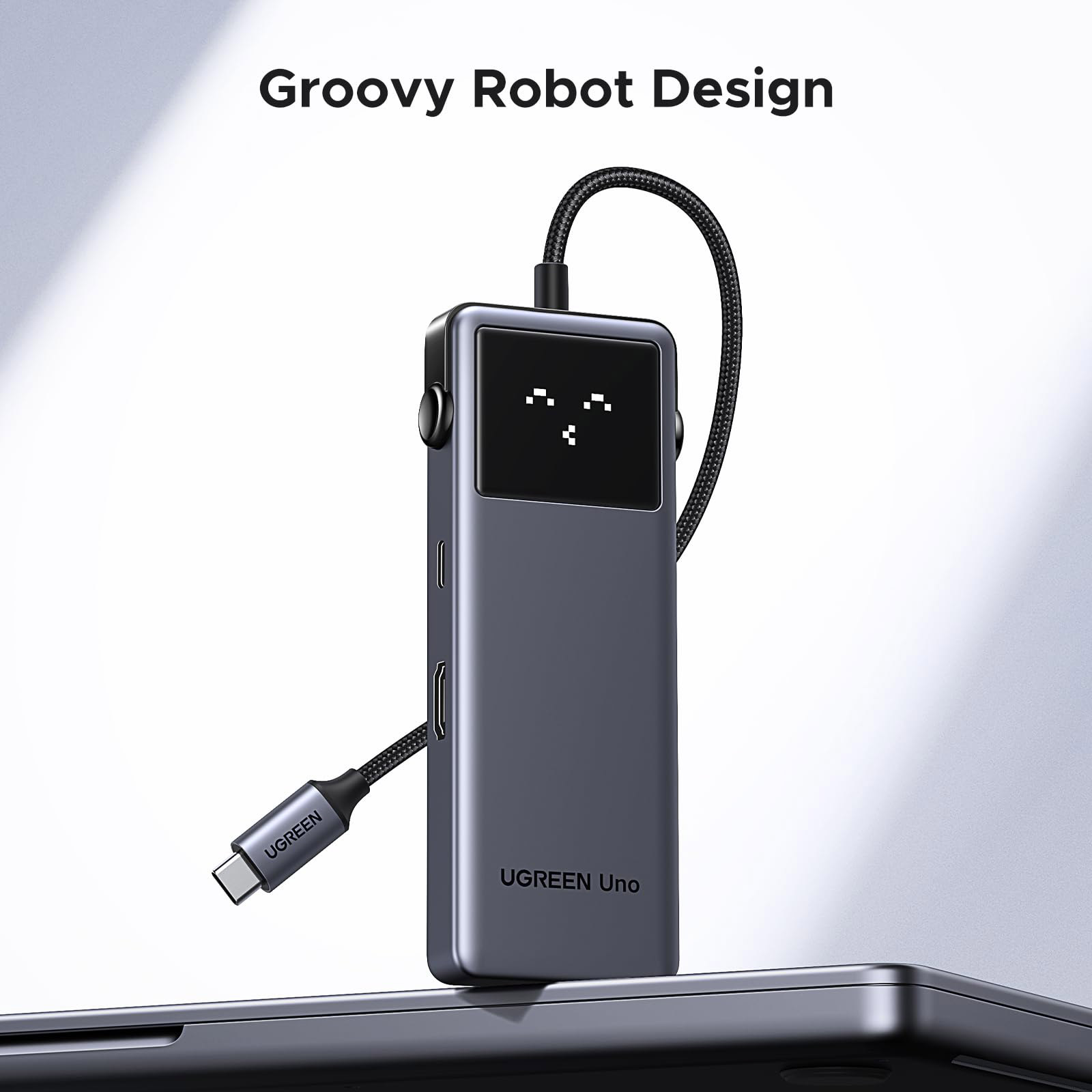 Порт-реплікатор UGREEN CM888 Uno USB-C Hub 6-in-1 HDMI 4K@60Hz PD100W 10Gbps (35998)