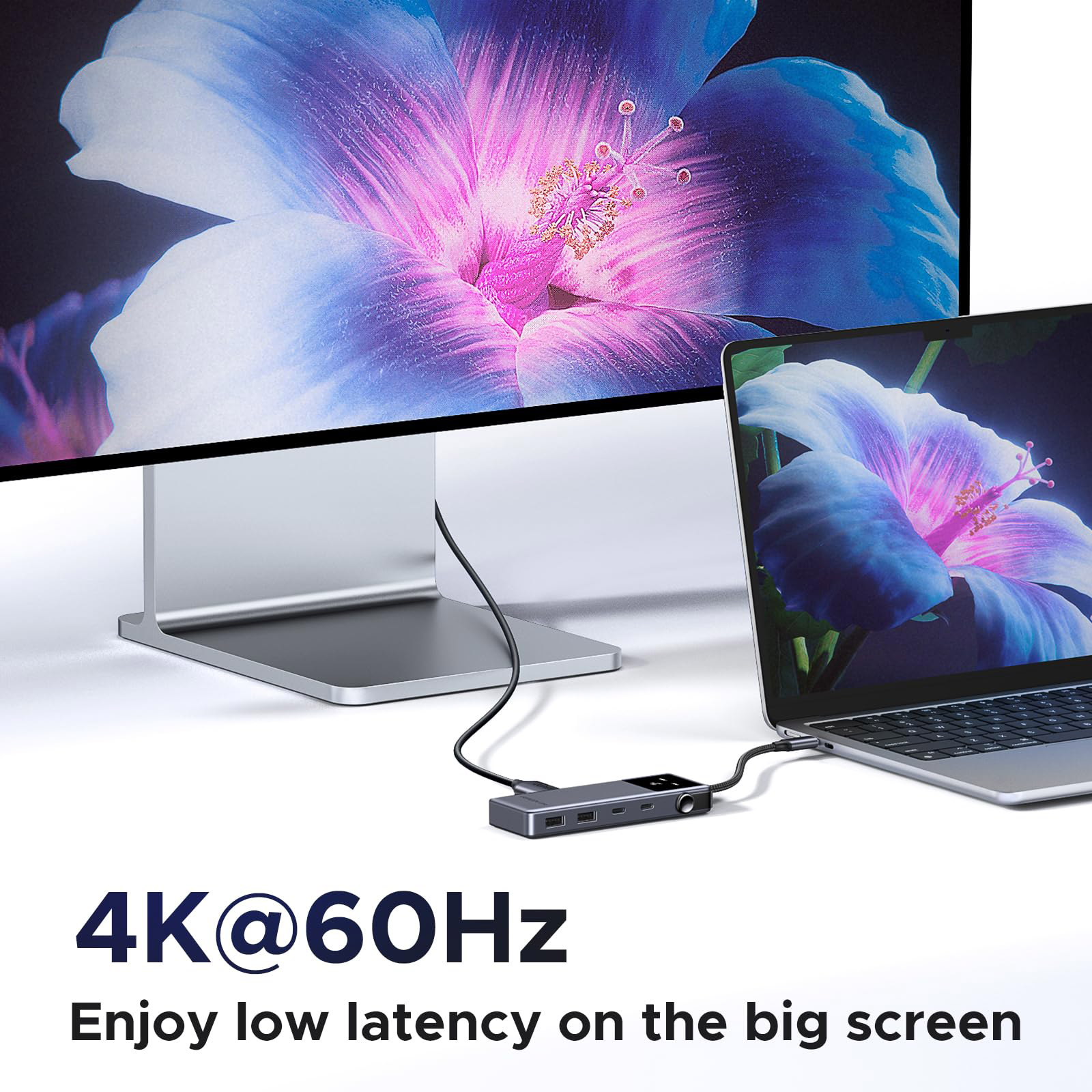 Порт-реплікатор UGREEN CM888 Uno USB-C Hub 6-in-1 HDMI 4K@60Hz PD100W 10Gbps (35998)