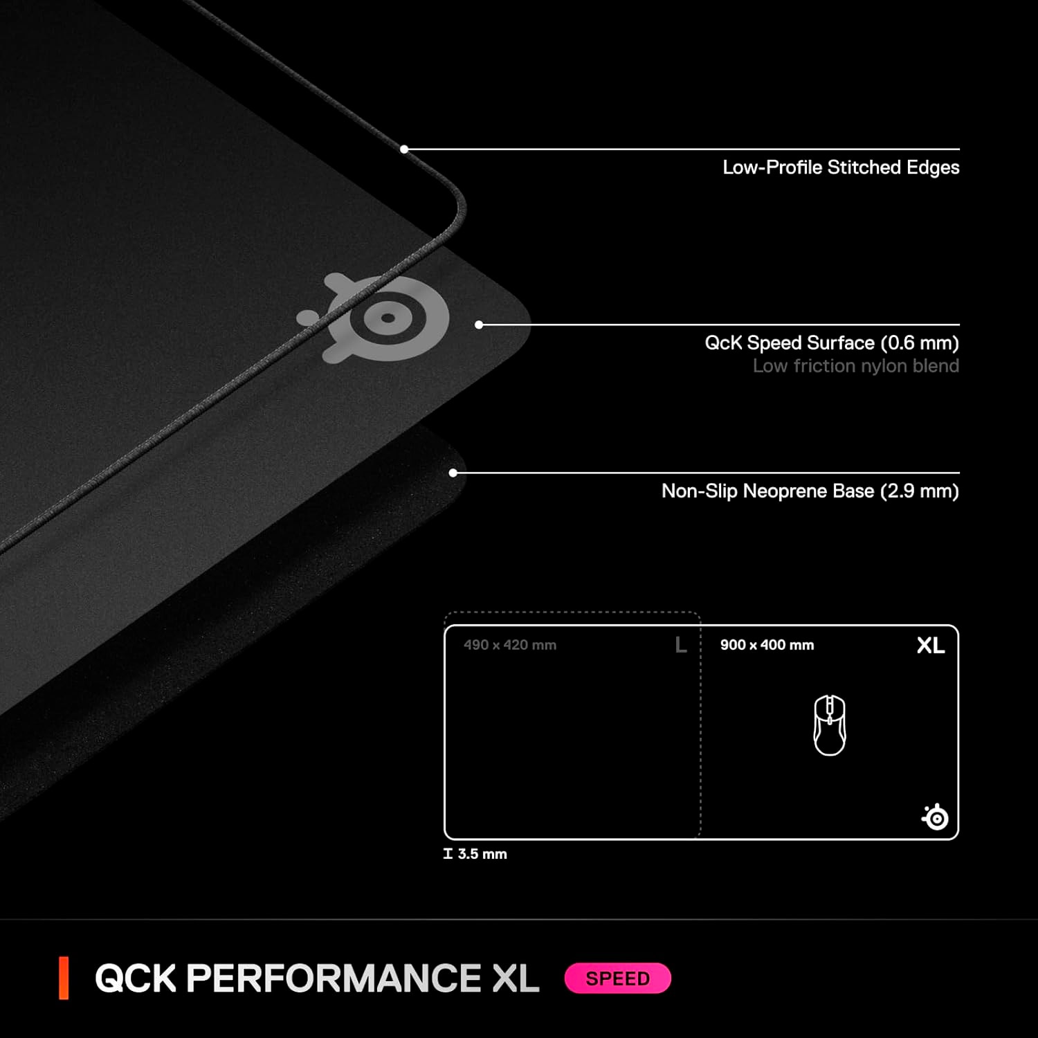 Игровая поверхность STEELSERIES QcK Performance XL Speed (63431)