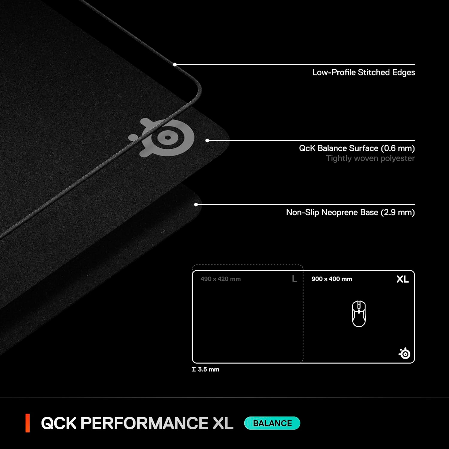 Игровая поверхность STEELSERIES QcK Performance XL Balance (63433)