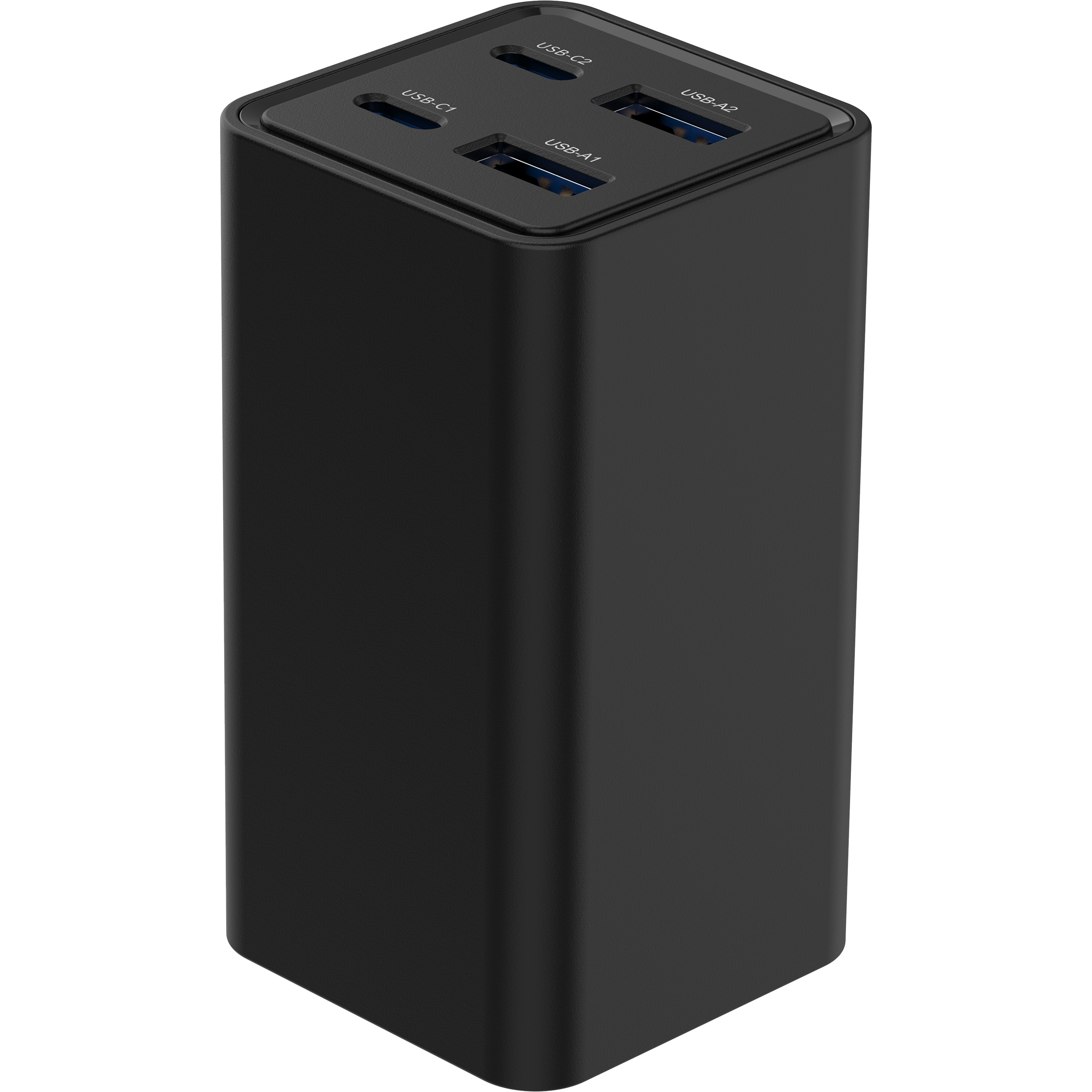 Зарядний пристрій GEMBIRD 2xUSB-A, 2xUSB-C, PD+QC3.0, GaN 65W Black (TA-UC-2A2C-PD65-01-BK)