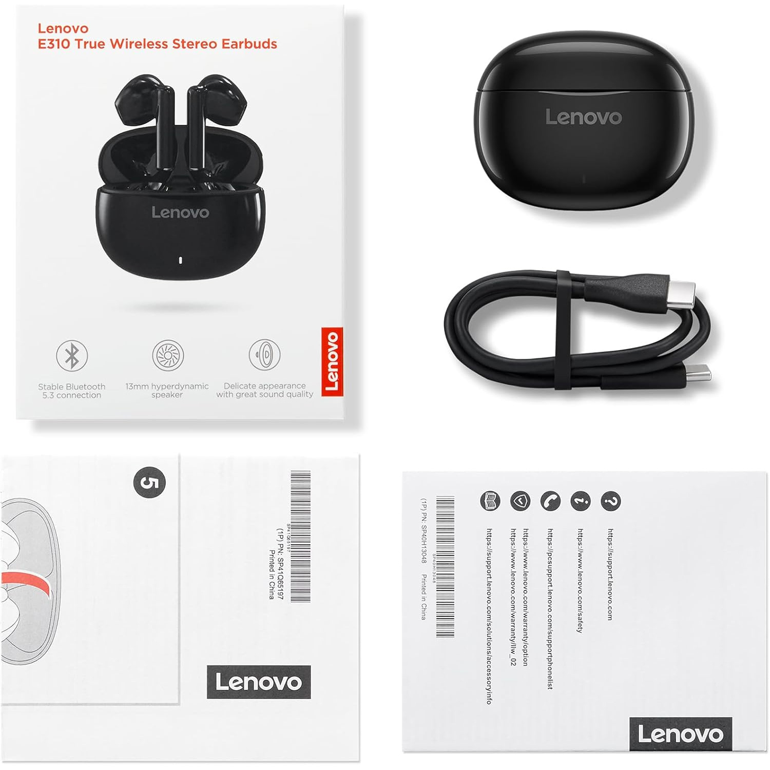 Наушники LENOVO E310 Black (GXD1Q65146)