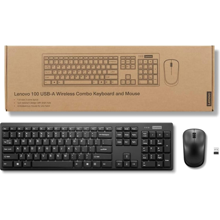 Комплект бездротовий LENOVO 100 Wireless Combo (GX31Q28916)