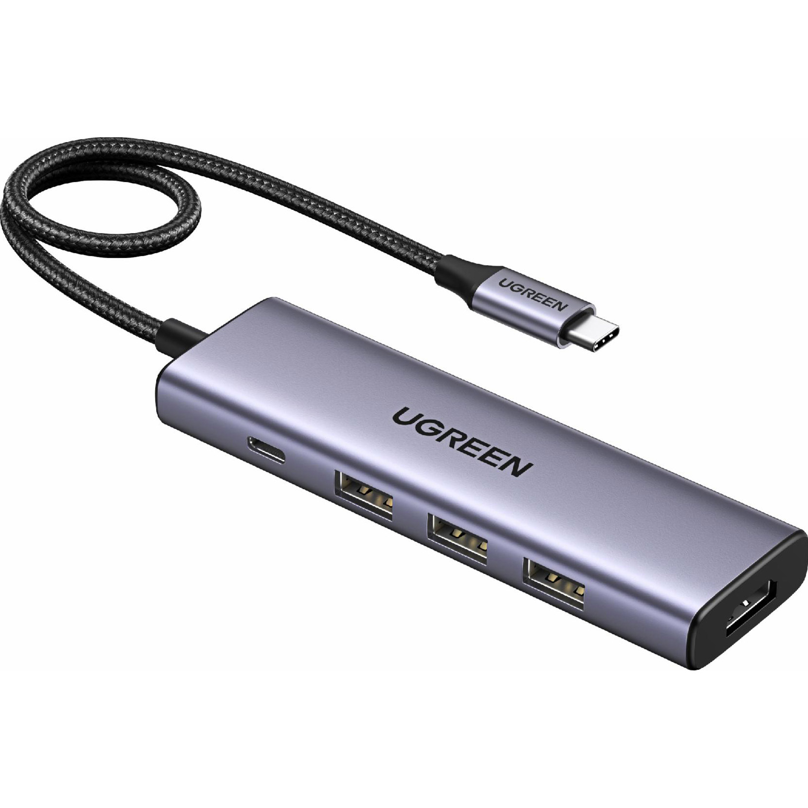 Порт-репликатор UGREEN CM511 5-in-1 USB-C Hub with 4K HDMI (15596)