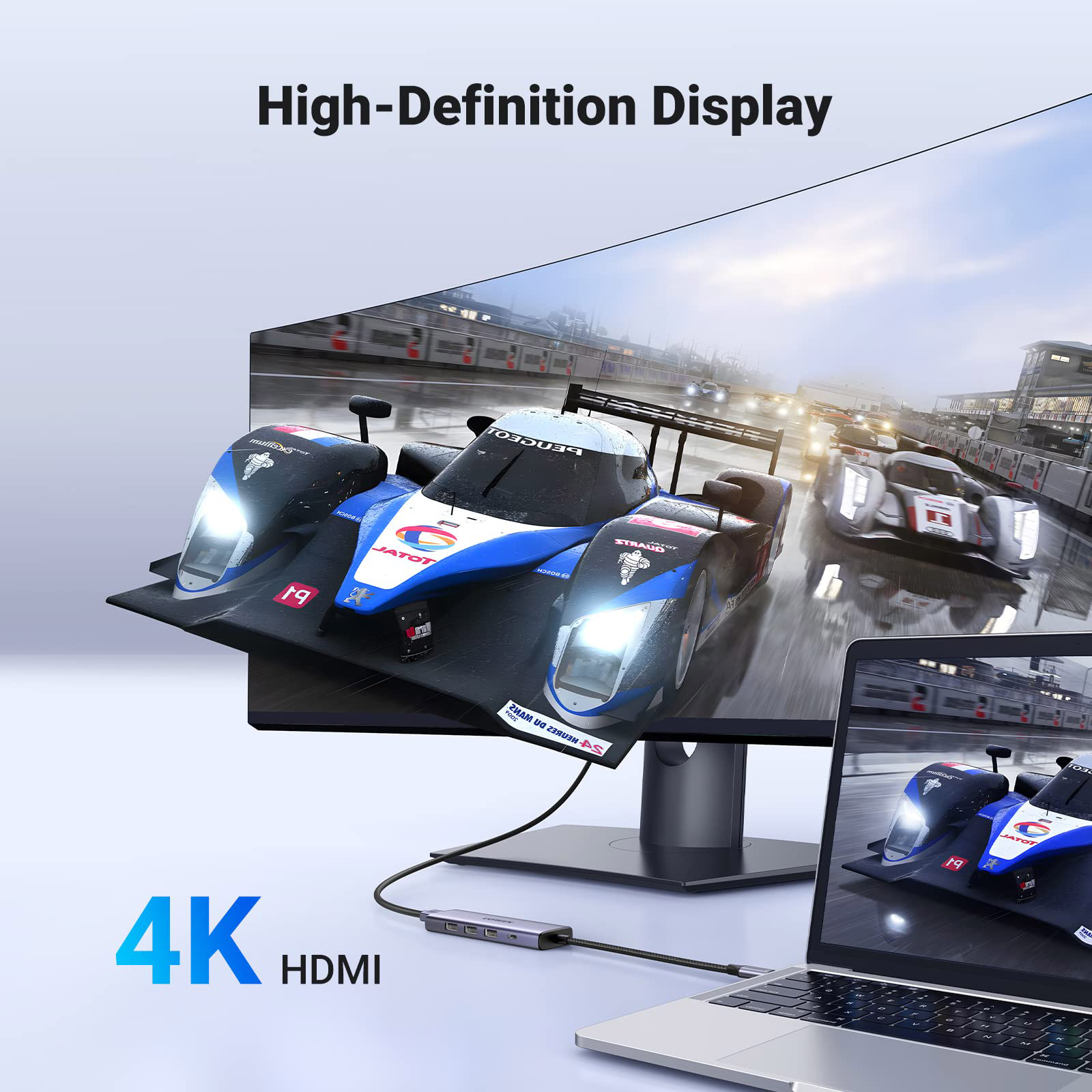 Порт-репликатор UGREEN CM511 5-in-1 USB-C Hub with 4K HDMI (15596)
