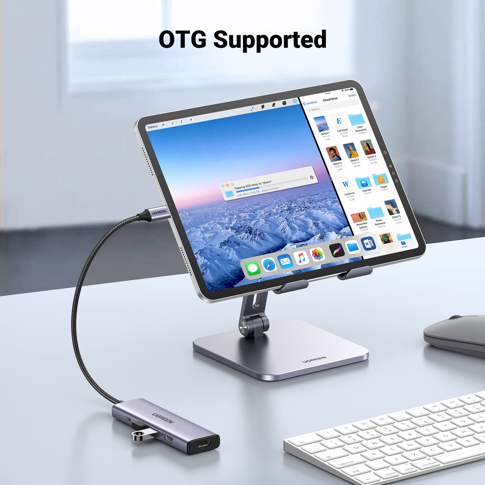 Порт-репликатор UGREEN CM511 5-in-1 USB-C Hub with 4K HDMI (15596)