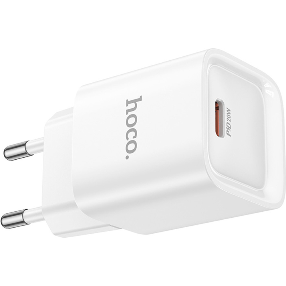 Зарядний пристрій HOCO C146A Charm 1xUSB-C, PD20W, QC3.0 White (6942007630245)