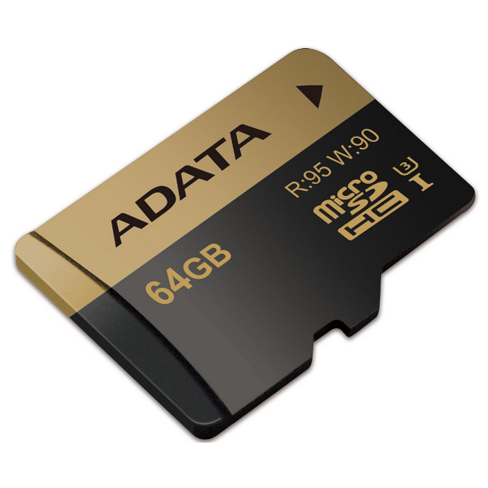 Карта памяти ADATA microSDXC XPG 64GB UHS-I U3 Class 10 (AUSDX64GXUI3-R)