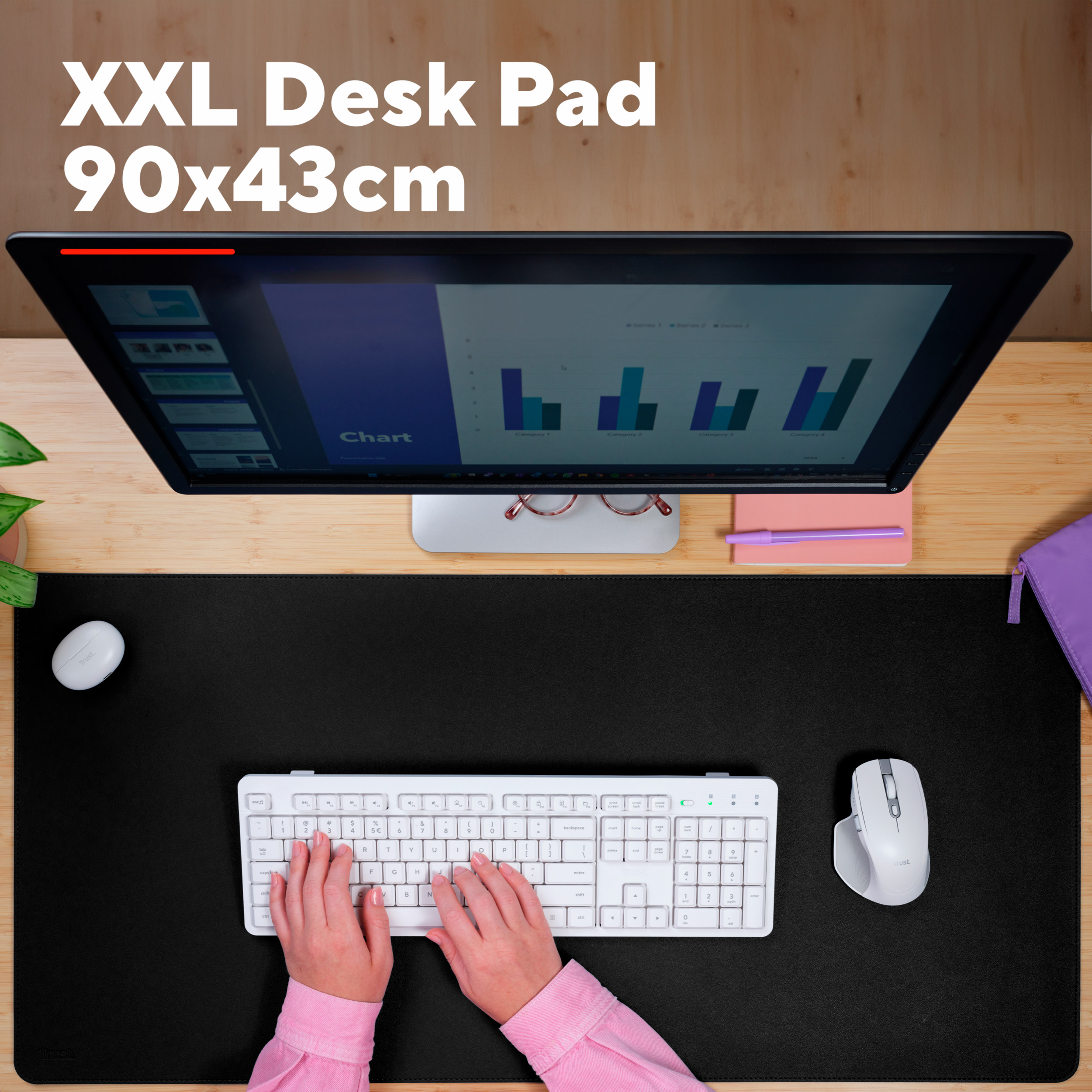 Килимок для миші TRUST Benya Desk Pad XXL Black (25710)