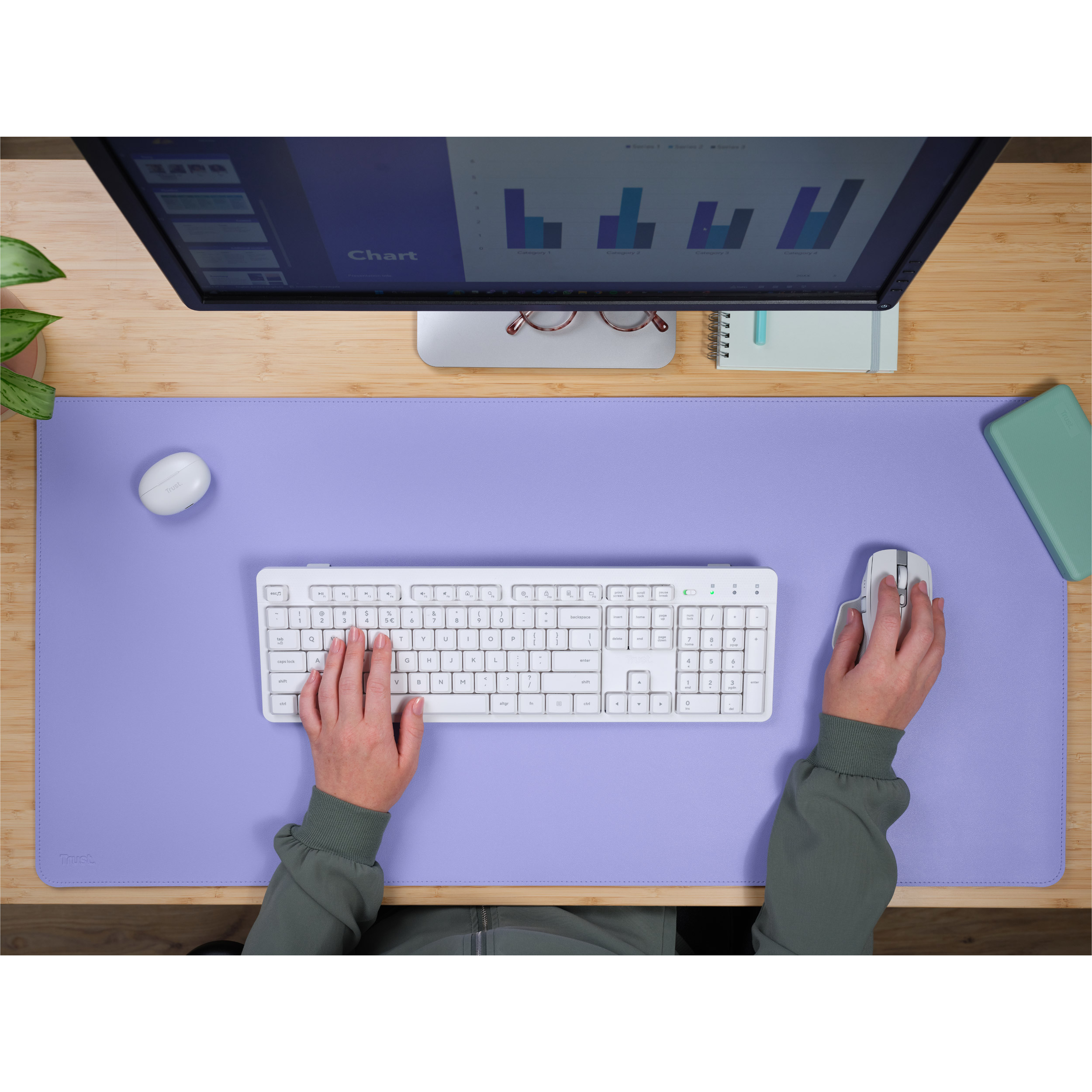 Коврик для мыши TRUST Benya Desk Pad XXL Purple (25711)