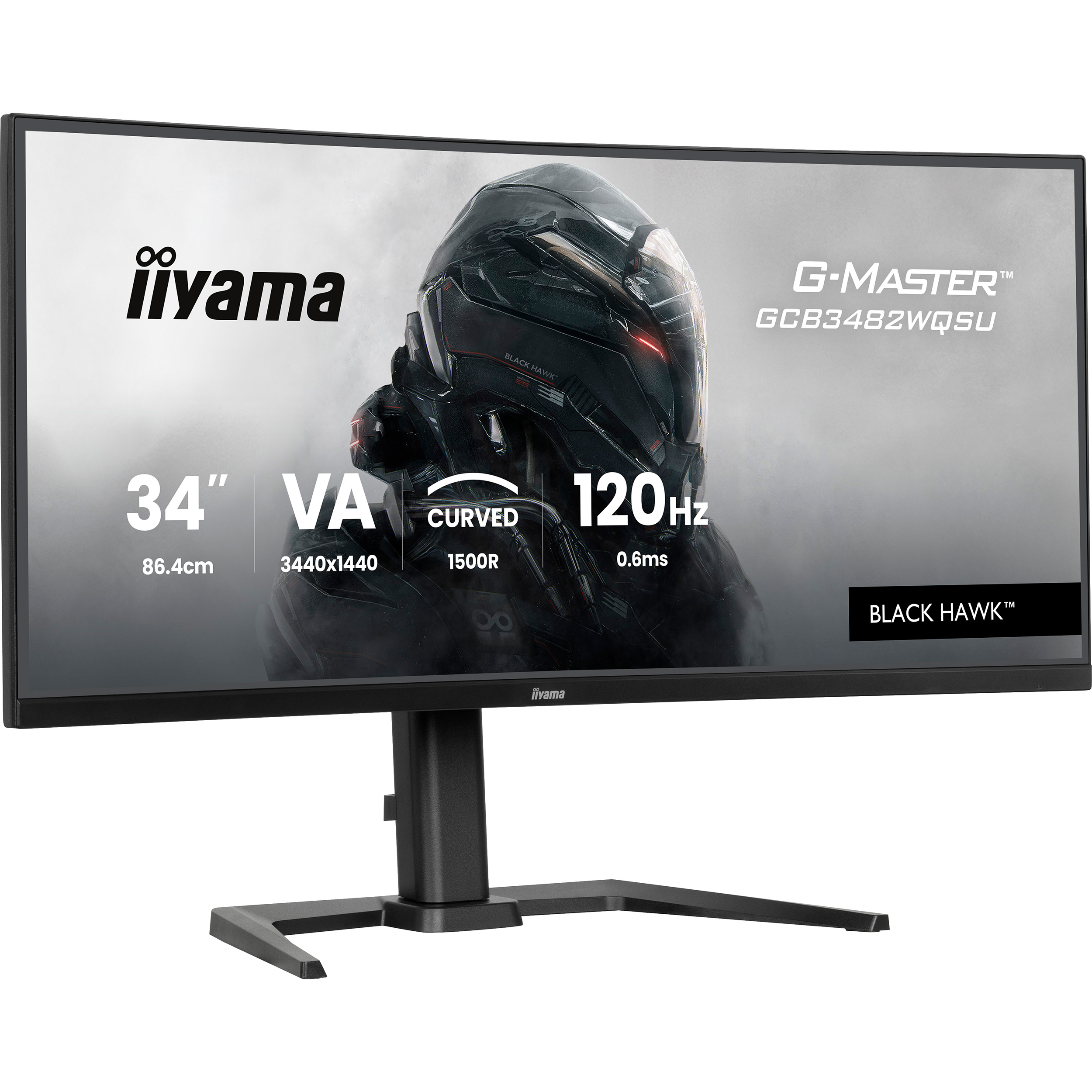 Монітор 34" IIYAMA G-Master GCB3482WQSU-B1 Black Hawk