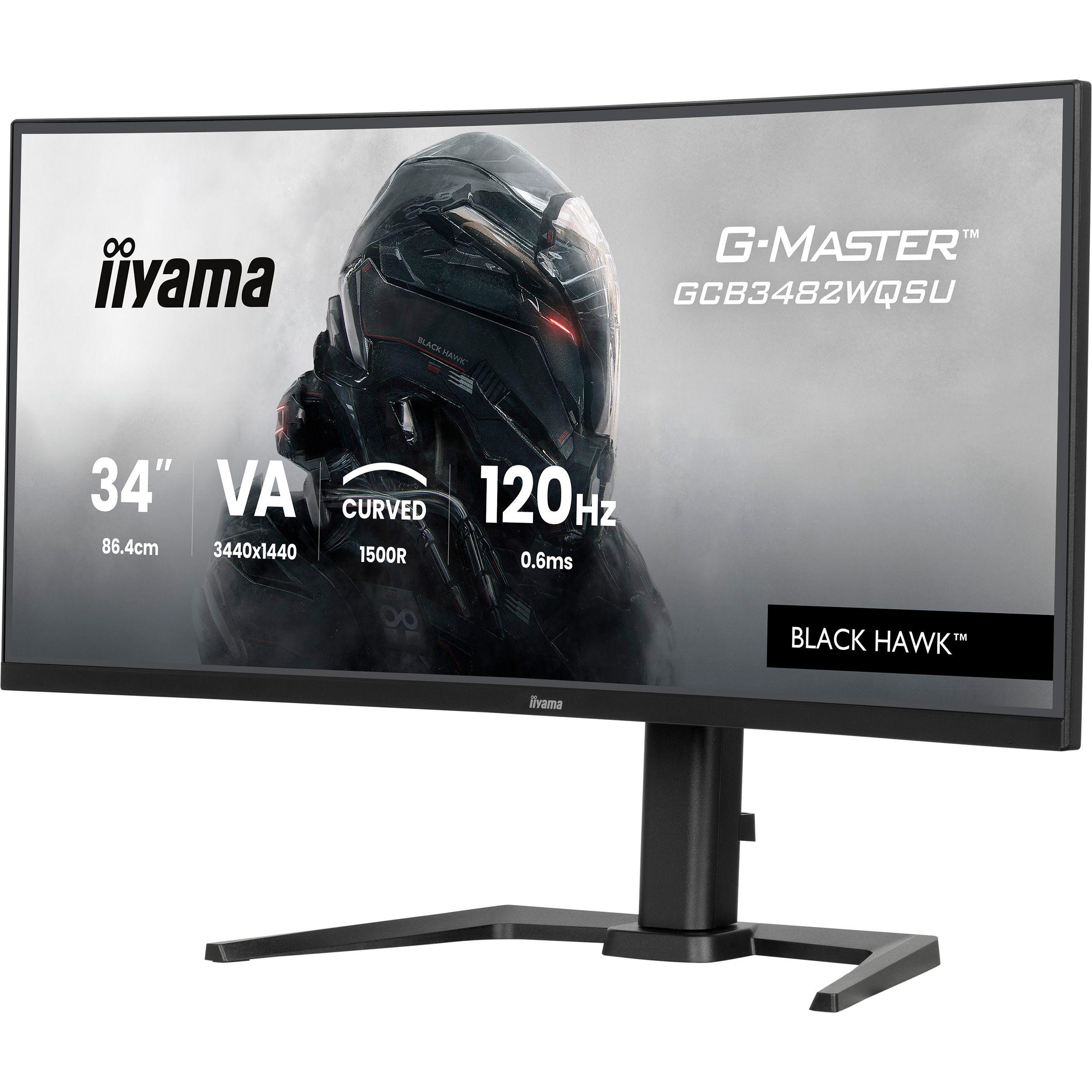 Монітор 34" IIYAMA G-Master GCB3482WQSU-B1 Black Hawk