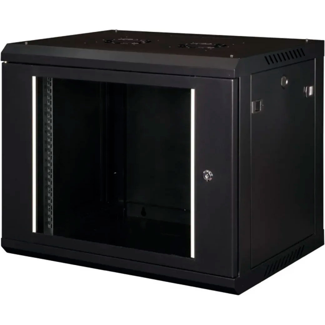 Настінна шафа 19" HYPERNET PL-WMNC-6U-Black (6U, 600x450мм, RAL9005)