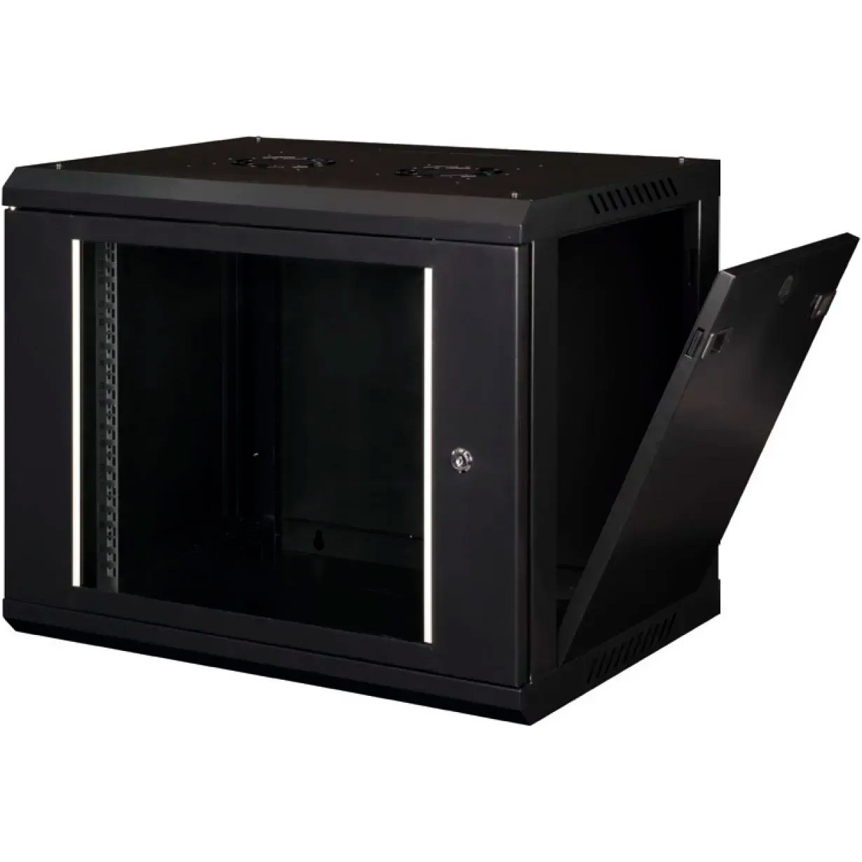 Настінна шафа 19" HYPERNET PL-WMNC-6U-Black (6U, 600x450мм, RAL9005)
