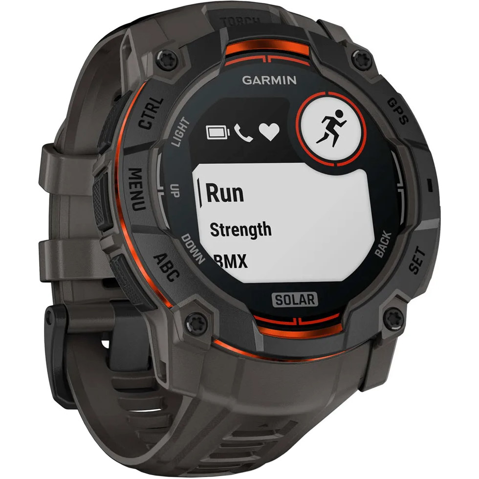 Смарт-годинник GARMIN Instinct 3 Solar 50mm Black with Charcoal Band (010-02935-00)