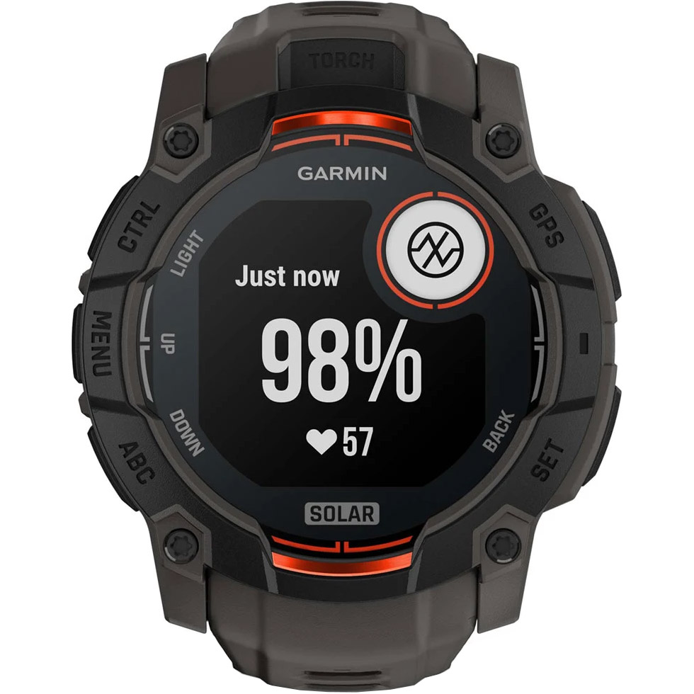 Смарт-годинник GARMIN Instinct 3 Solar 50mm Black with Charcoal Band (010-02935-00)