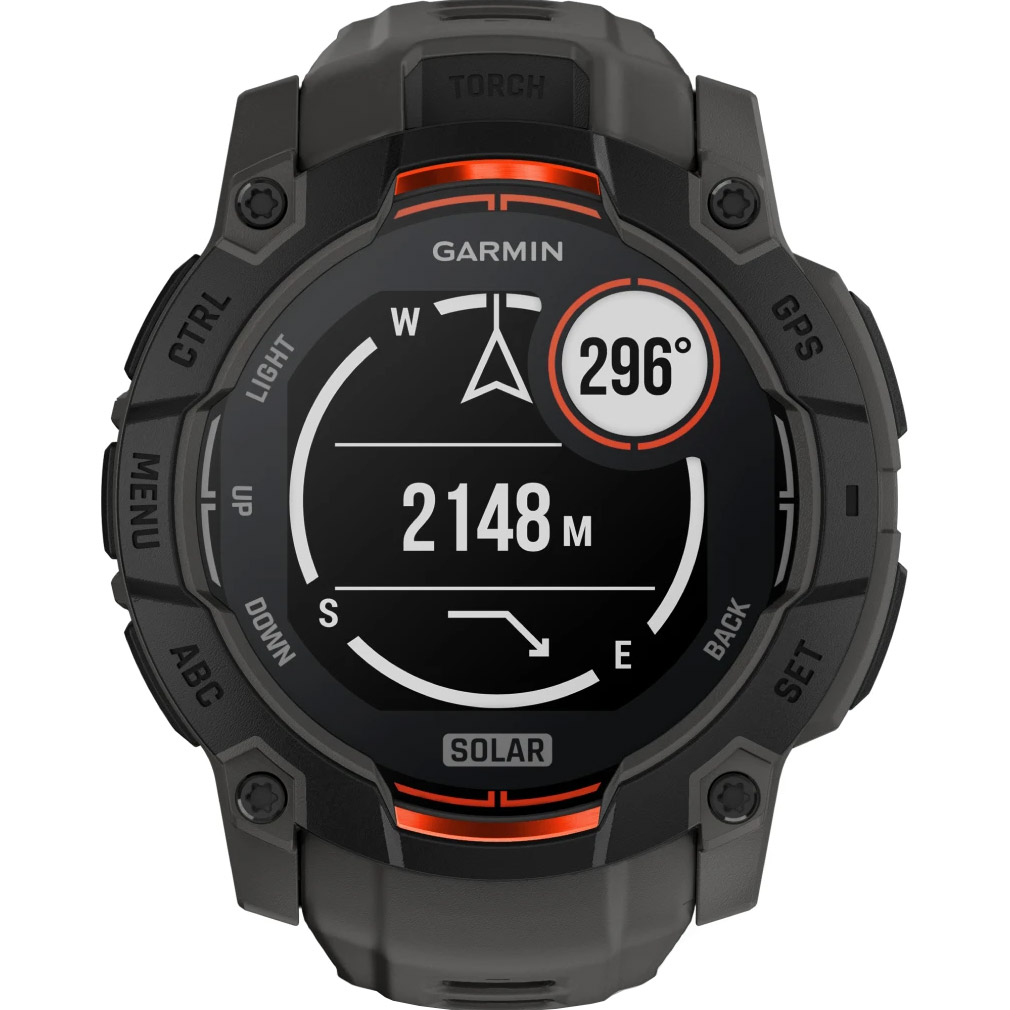 Смарт-годинник GARMIN Instinct 3 Solar 50mm Black with Charcoal Band (010-02935-00)