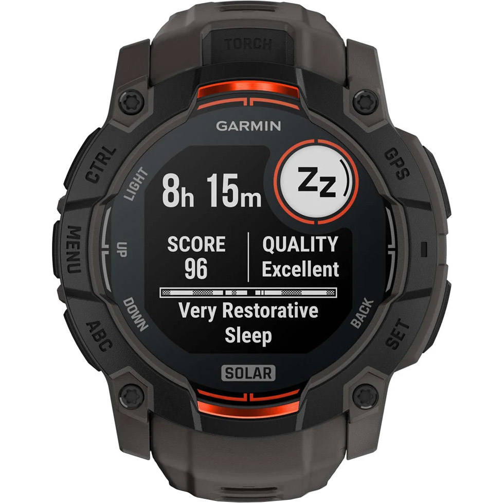Смарт-годинник GARMIN Instinct 3 Solar 50mm Black with Charcoal Band (010-02935-00)