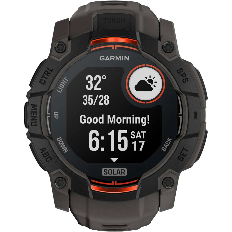 Смарт-годинник GARMIN Instinct 3 Solar 50mm Black with Charcoal Band (010-02935-00)