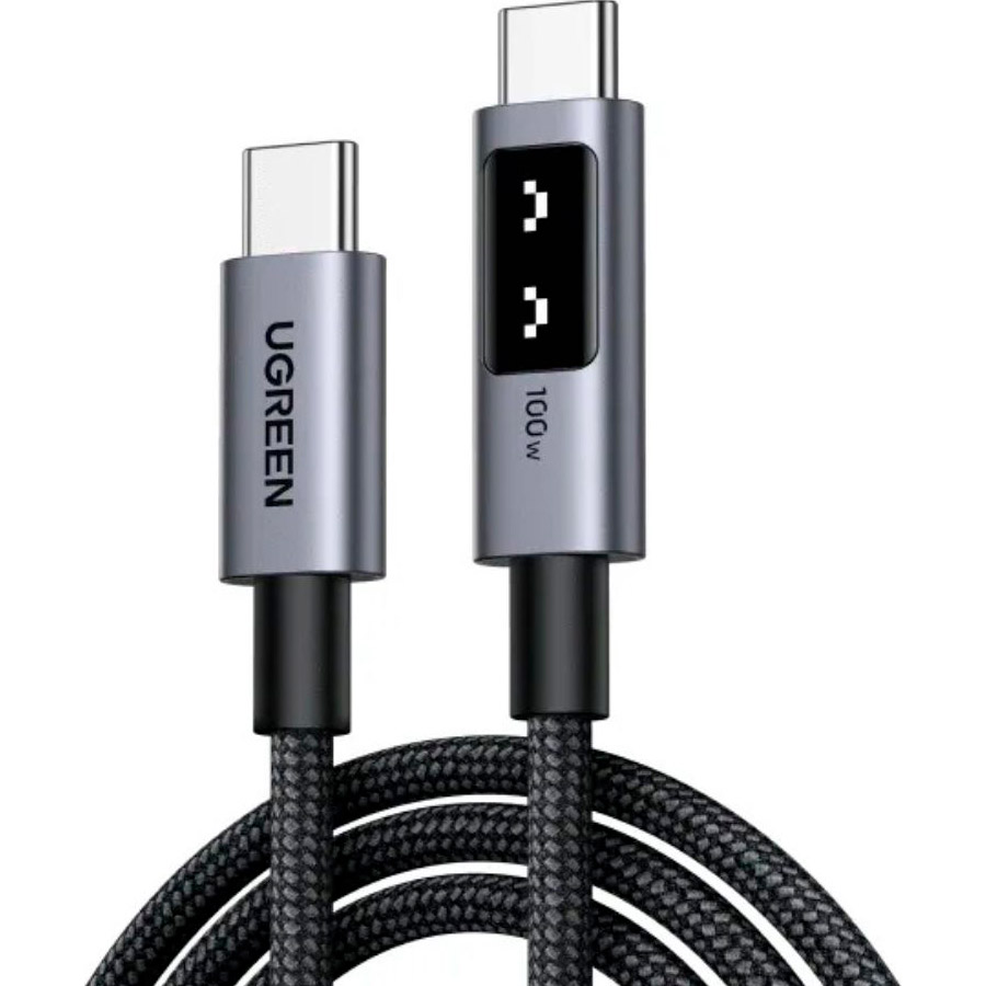 Кабель UGREEN L509 Uno Type-C to Type-C PD 100W 1м Black/Gray (35501)