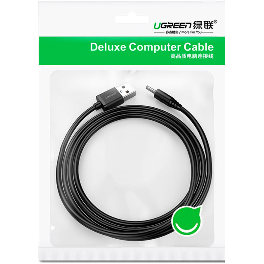 Кабель UGREEN US277 USB Male to DC 3.5mm 1м Black (10376)