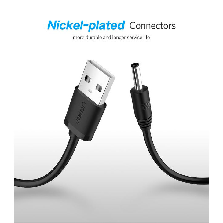 Кабель UGREEN US277 USB Male to DC 3.5mm 1м Black (10376)