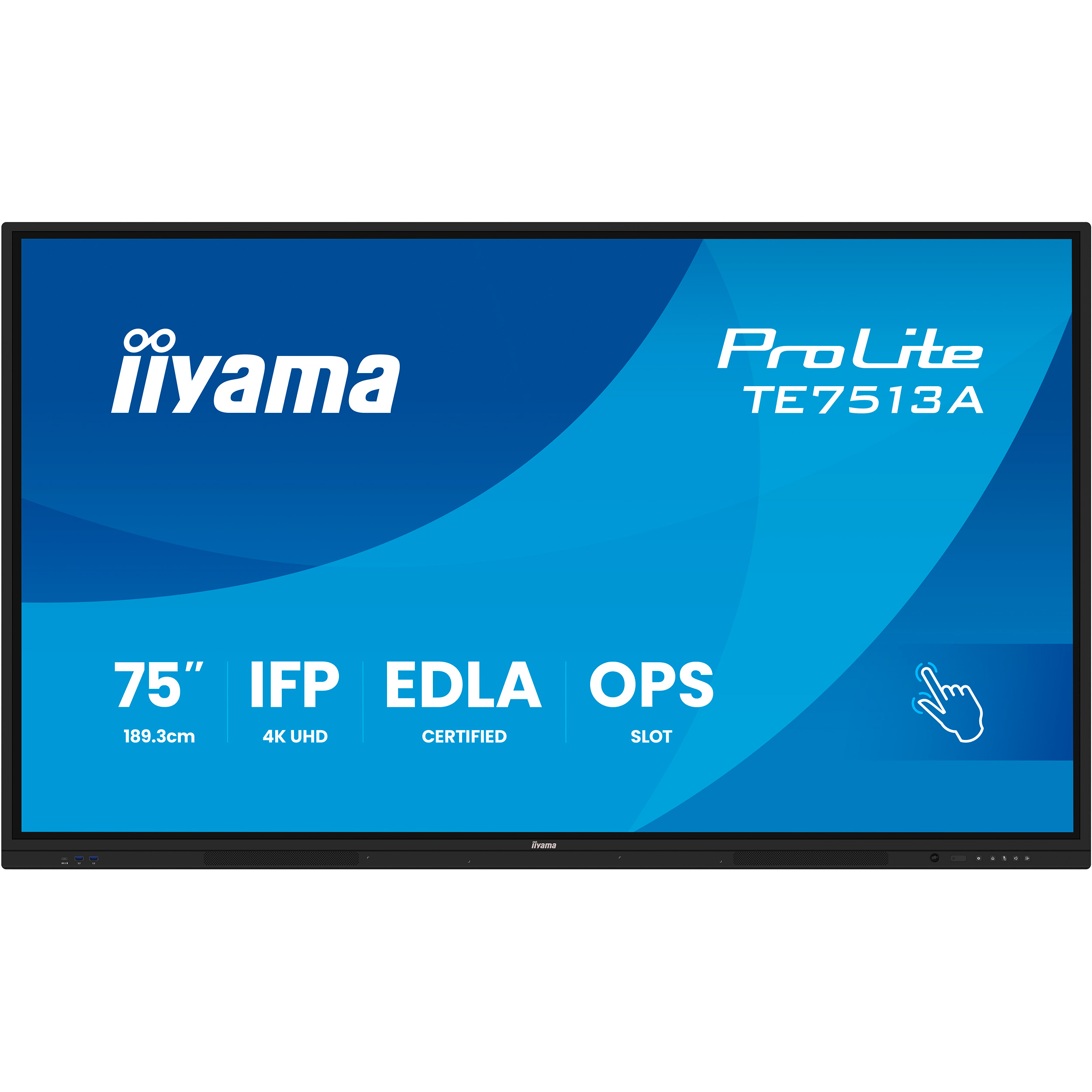 Интерактивный дисплей 75" IIYAMA ProLite TE7513A-B1AG 4K UHD