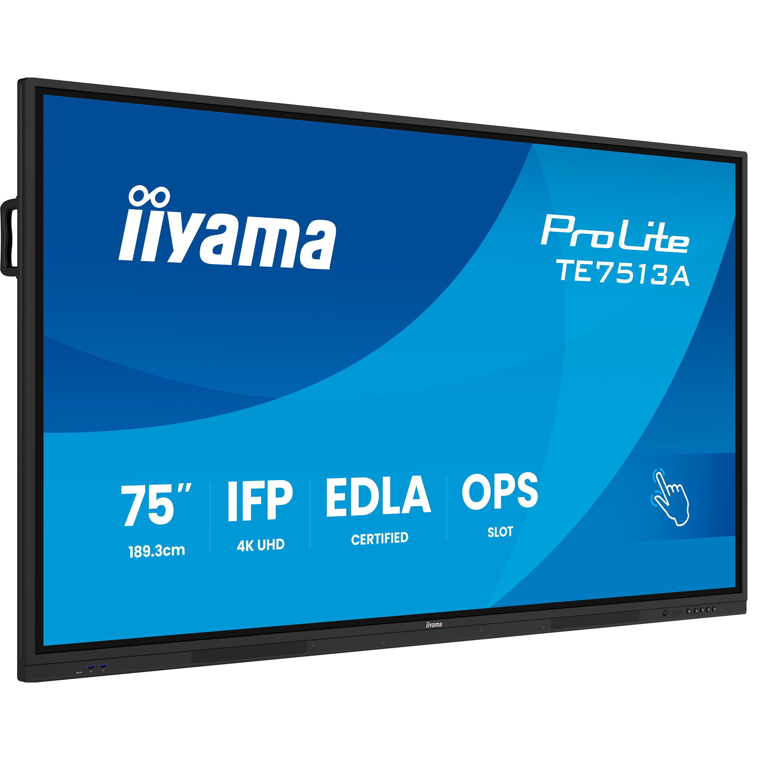 Интерактивный дисплей 75" IIYAMA ProLite TE7513A-B1AG 4K UHD