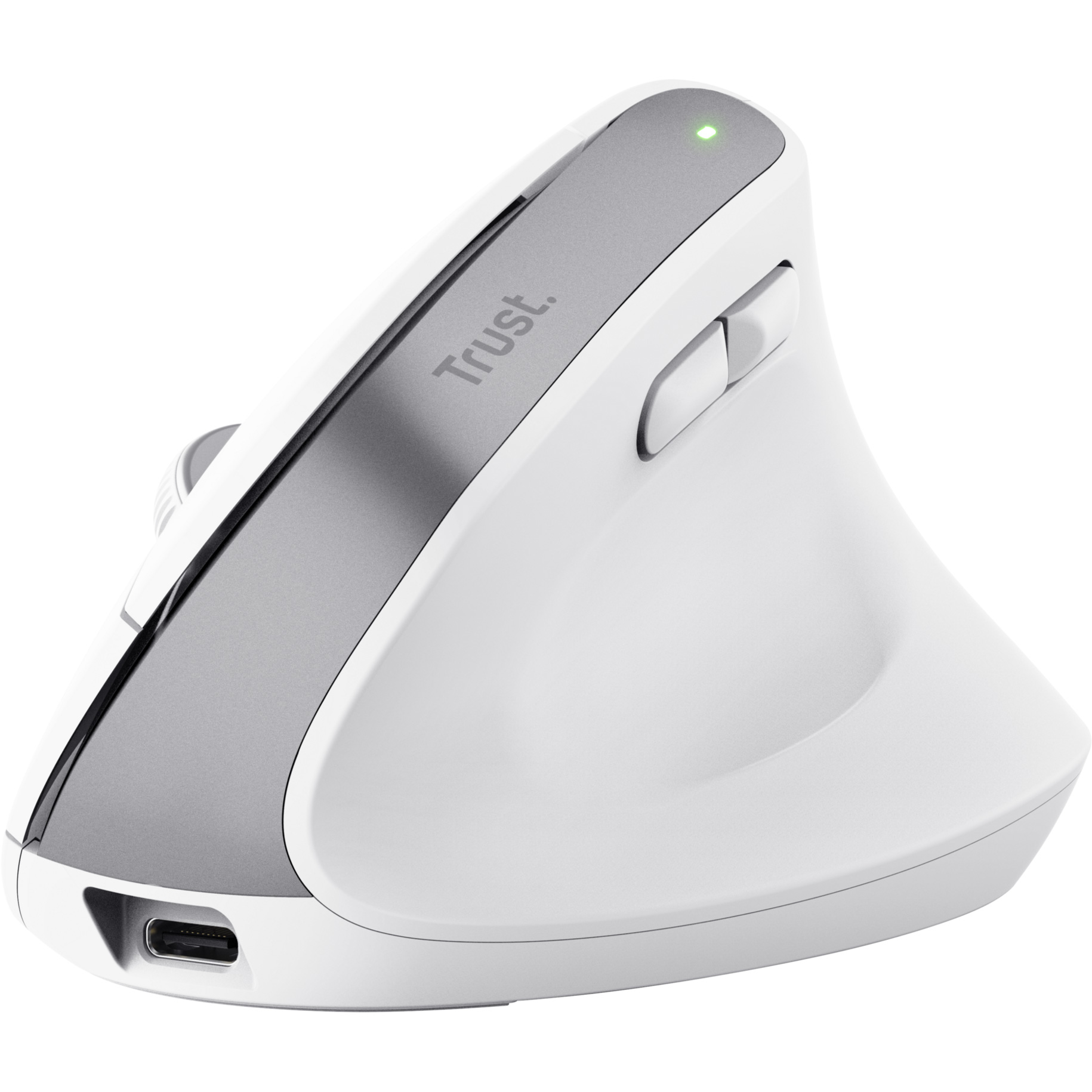 Вертикальна миша TRUST Bayo+ Multidevice Ergonomic Wireless White (25399)