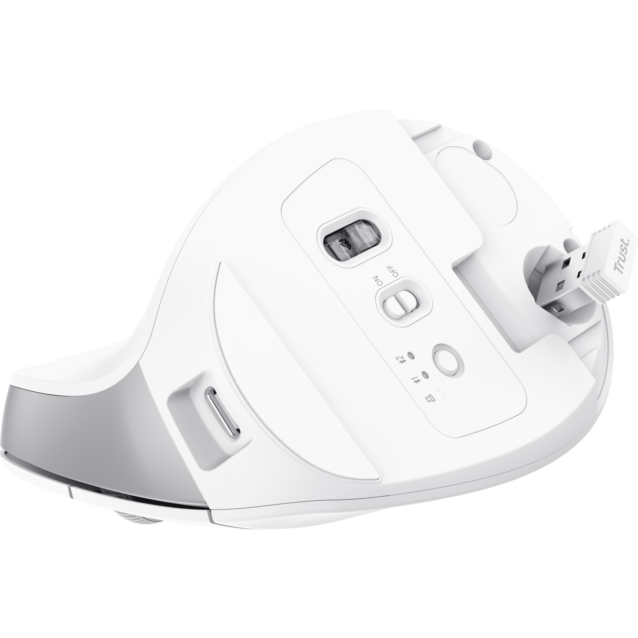 Вертикальна миша TRUST Bayo+ Multidevice Ergonomic Wireless White (25399)
