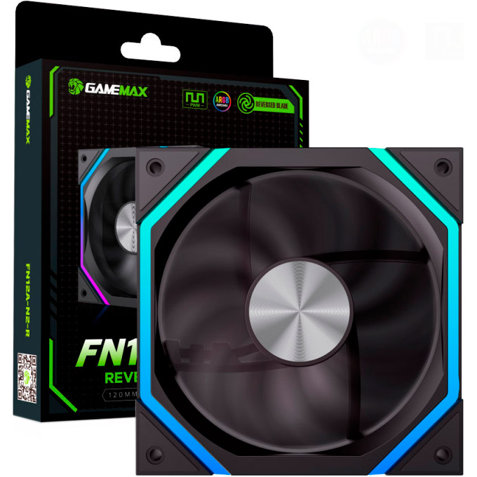 Вентилятор GAMEMAX FN12A-N2-R Reverse Black