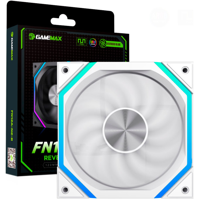 Вентилятор GAMEMAX FN12A-N2-RW Reverse White