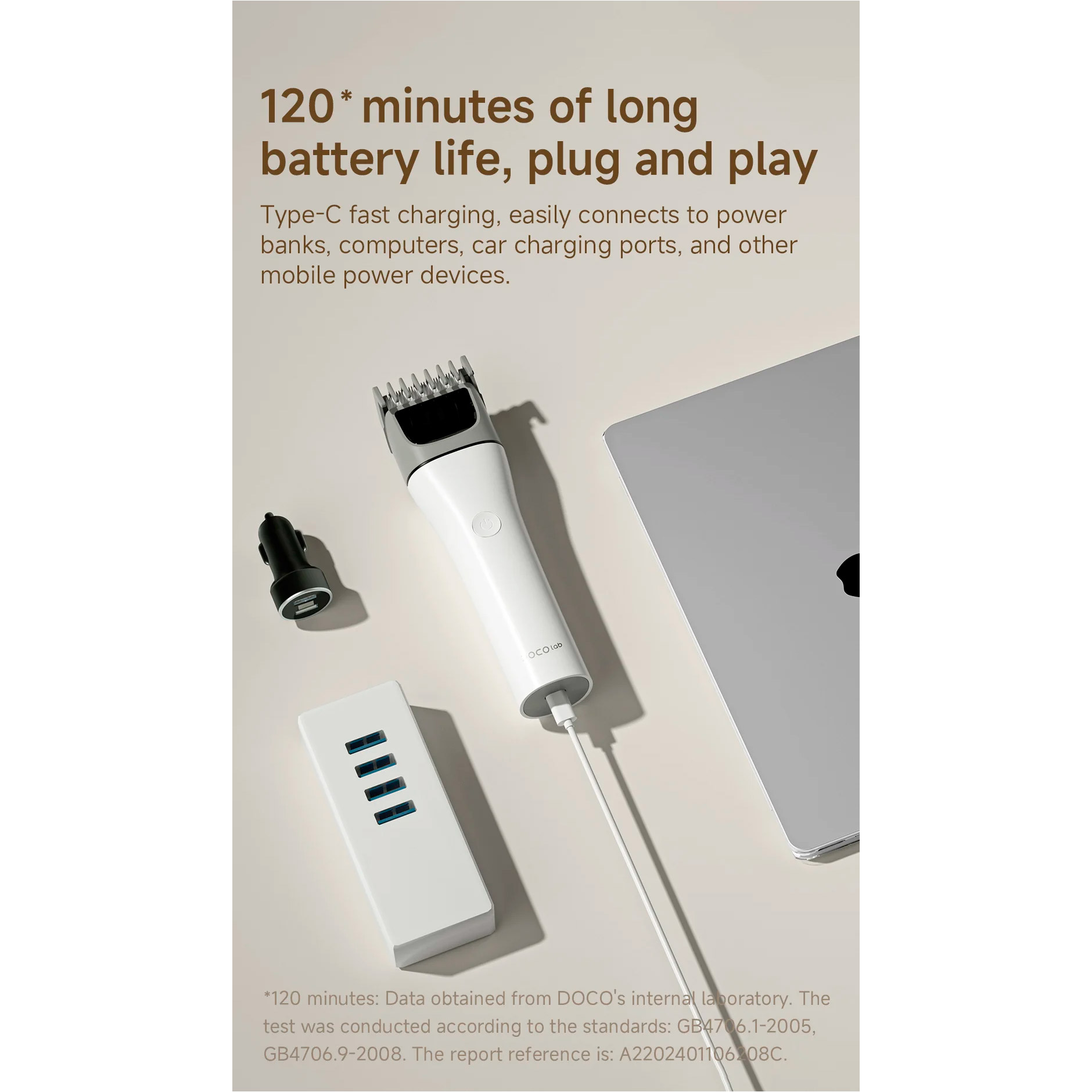 Машинка для стрижки волосся XIAOMI DOCO HC001 Electric Hair Clipper White