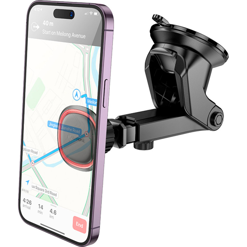 Автотримач для смартфона BOROFONE BH125 Roman Magnetic Car Holder Black/Red