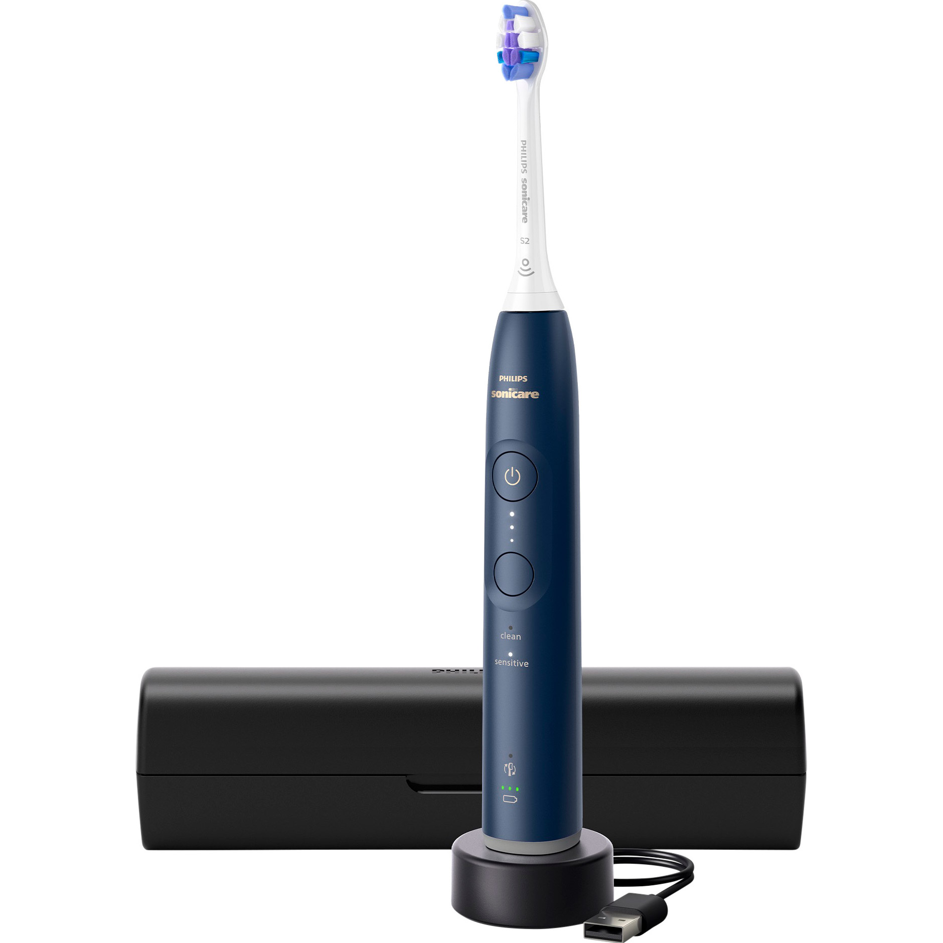 Електрична зубна щітка PHILIPS Sonicare 6100 series Blue + дорожній футляр (HX7403/05)