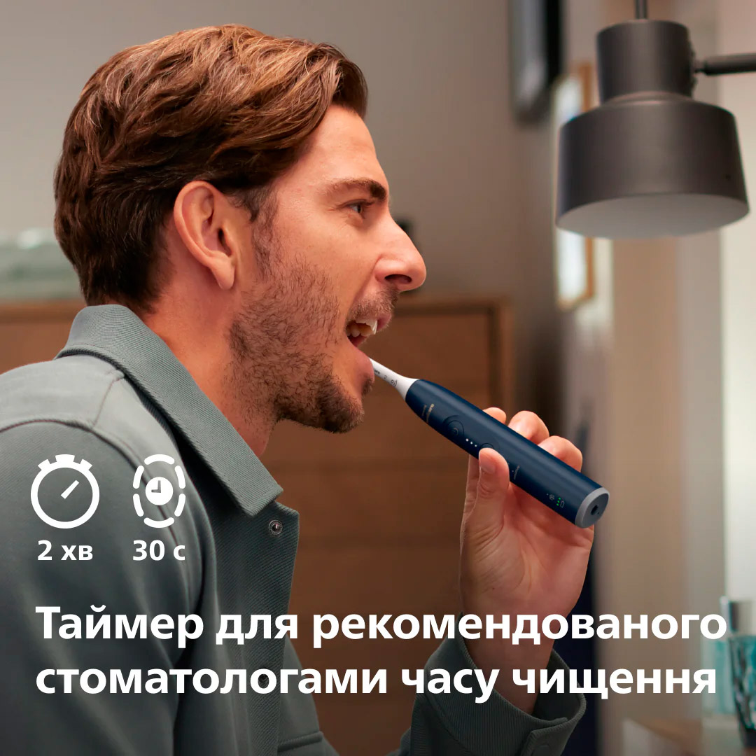 Електрична зубна щітка PHILIPS Sonicare 6100 series Blue + дорожній футляр (HX7403/05)